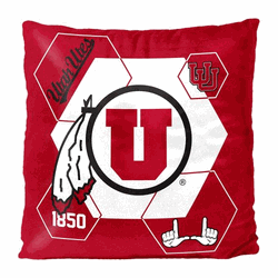 NCAA Utah Connector Velvet Reverse Pillow 16x16 Inches