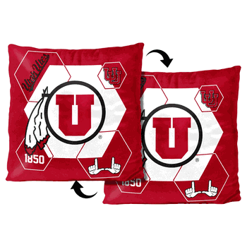 NCAA Utah Utes Connector Velvet Reverse Pillow