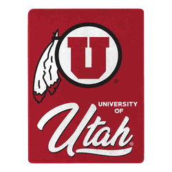 NCAA Utah Utes Signature Raschel Throw