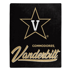 NCAA Vanderbilt Commodores Signature Raschel Throw Blanket 50x60 Inches