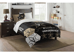 NCAA Vanderbilt Hexagon Twin Comforter Set