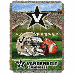 NCAA Vanderbilt Homefield Advantage Woven Tapestry Throw Blanket 48x60 Inches