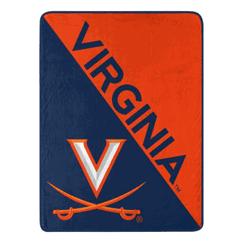 NCAA Virginia Cavaliers Halftone Micro Raschel Throw