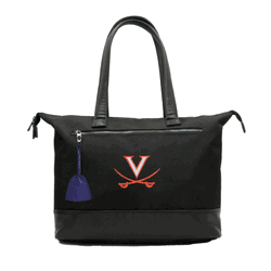 NCAA Virginia Cavaliers Laptop Tote Bag with Colored Zipper Pull Accessory