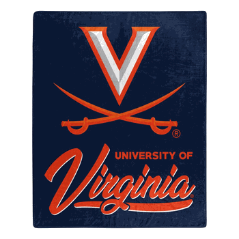 NCAA Virginia Cavaliers Signature Raschel Throw Blanket 50x60 Inches