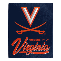 NCAA Virginia Signature Raschel Throw Blanket 50x60 Inches