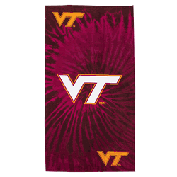 NCAA Virginia Tech Hokies Pyschedelic Beach Towel