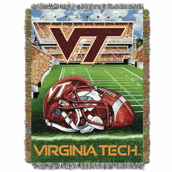 NCAA Virginia Tech Homefield Advantage Woven Tapestry Throw Blanket 48x60 Inches