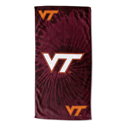 NCAA Virginia Tech Psychedelic Beach Towel 30x60 Inches