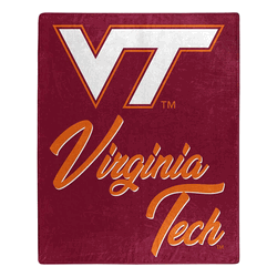 NCAA Virginia Tech Signature Raschel Throw Blanket 50x60 Inches