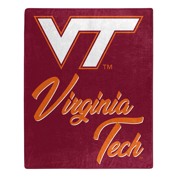 NCAA Virginia Tech Signature Raschel Throw Blanket 50x60 Inches