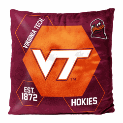 NCAA Virignia Tech Connector Velvet Reverse Pillow 16x16 Inches