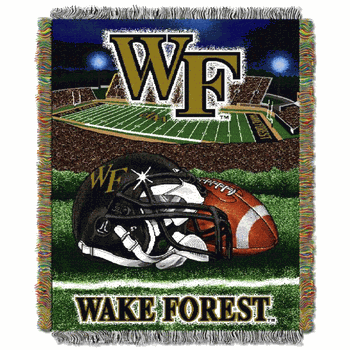 NCAA Wake Forest Homefield Advantage Woven Tapestry Throw Blanket 48x60 Inches