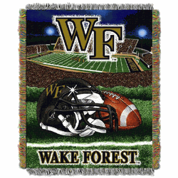 NCAA Wake Forest Homefield Advantage Woven Tapestry Throw Blanket 48x60 Inches