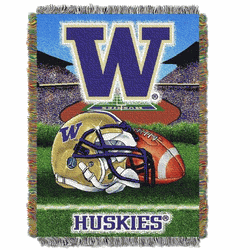 NCAA Washington Homefield Advantage Woven Tapestry Throw Blanket 48x60 Inches