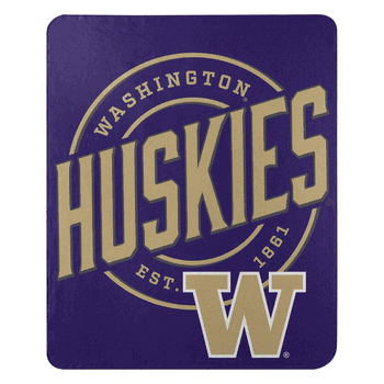 NCAA Washington Huskies Campaign Fleece Throw