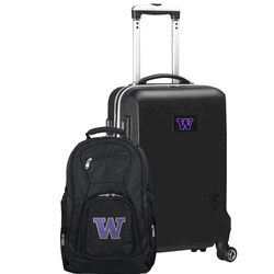 NCAA Washington Huskies Deluxe 2-Piece Backpack & Carry-On Set