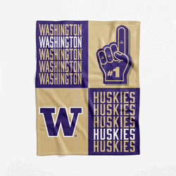 NCAA Washington Huskies Domino Swaddle Blanket 40x50 inches