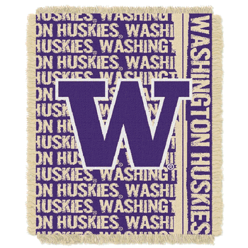 NCAA Washington Huskies Double Play Jacquard Throw