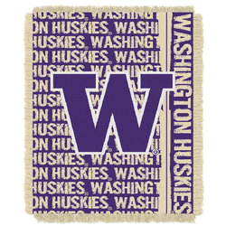 NCAA Washington Huskies Double Play Jacquard Throw