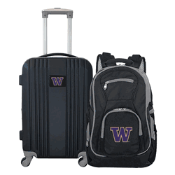 NCAA Washington Huskies Premium 2-Piece Backpack & Carry-On Set