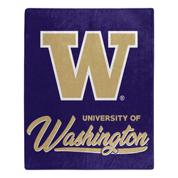 NCAA Washington Signature Raschel Throw Blanket 50x60 Inches