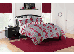 NCAA Washington State Cougars Cougars Full Rotary Bed In A Bag Set