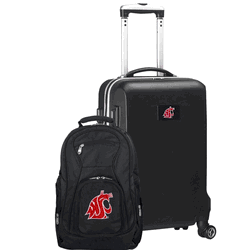 NCAA Washington State Cougars Deluxe 2-Piece Backpack & Carry-On Set