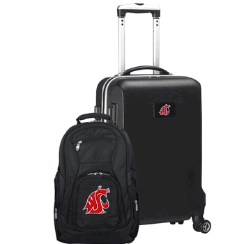 NCAA Washington State Cougars Deluxe 2-Piece Backpack & Carry-On Set