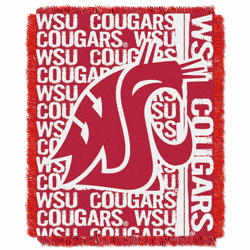 NCAA Washington State Cougars Double Play Jacquard Throw