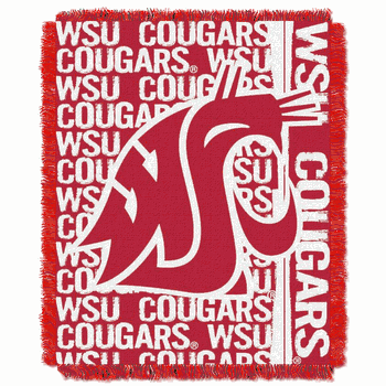 NCAA Washington State Cougars Double Play Jacquard Throw