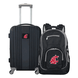 NCAA Washington State Cougars Premium 2-Piece Backpack & Carry-On Set
