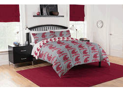 NCAA Washington State Cougars Rotary Queen Bed In A Bag Set