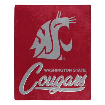 NCAA Washington State Cougars Signature Raschel Throw Blanket 50x60 Inches