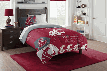 NCAA Washington State Hexagon Twin Comforter Set