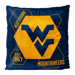 NCAA West Virginia Connector Velvet Reverse Pillow 16x16 Inches