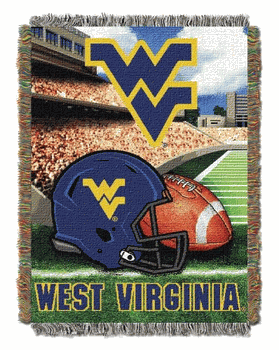 NCAA West Virginia Homefield Advantage Woven Tapestry Throw Blanket 48x60 Inches