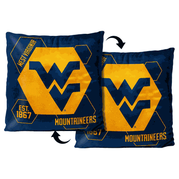 NCAA West Virginia Mountaineers Connector Velvet Reverse Pillow