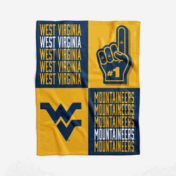 NCAA West Virginia Mountaineers Domino Swaddle Blanket 40x50 inches