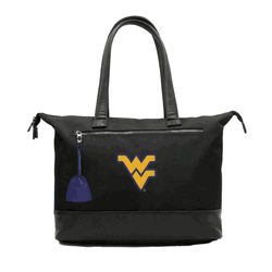 NCAA West Virginia Mountaineers Laptop Tote Bag with Colored Zipper Pull Accessory