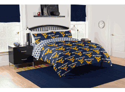 NCAA West Virginia Mountaineers Mountaineers Full Rotary Bed In A Bag Set