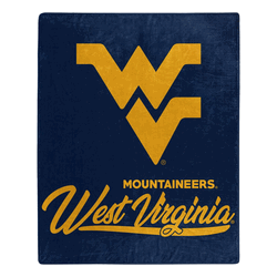 NCAA West Virginia Mountaineers Signature Raschel Throw Blanket 50x60 Inches