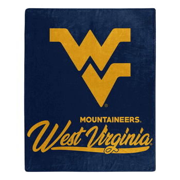 NCAA West Virginia Mountaineers Signature Raschel Throw Blanket 50x60 Inches