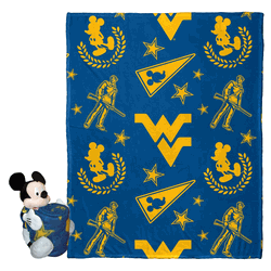 NCAA West Virginia Pennant Mickey Hugger Pillow & Silk Touch Throw Set
