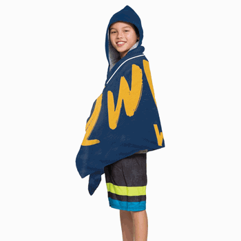 NCAA West Virginia Youth Hooded Beach Towel 21x51 Inches