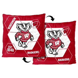 NCAA Wisconsin Badgers Connector Velvet Reverse Pillow