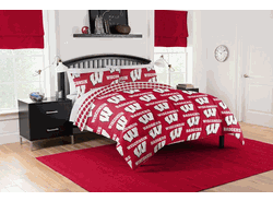 NCAA Wisconsin Badgers Full Rotary Bed In A Bag Set