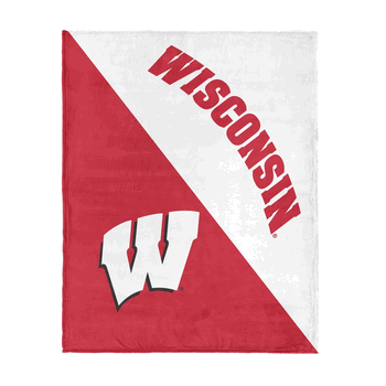NCAA Wisconsin Badgers Halftone Silk Touch Throw Blanket 46�60 inches