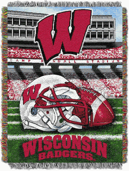 NCAA Wisconsin Badgers Homefield Advantage Tapestry Throw