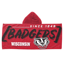 NCAA Wisconsin Badgers Juvy Hooded Towel